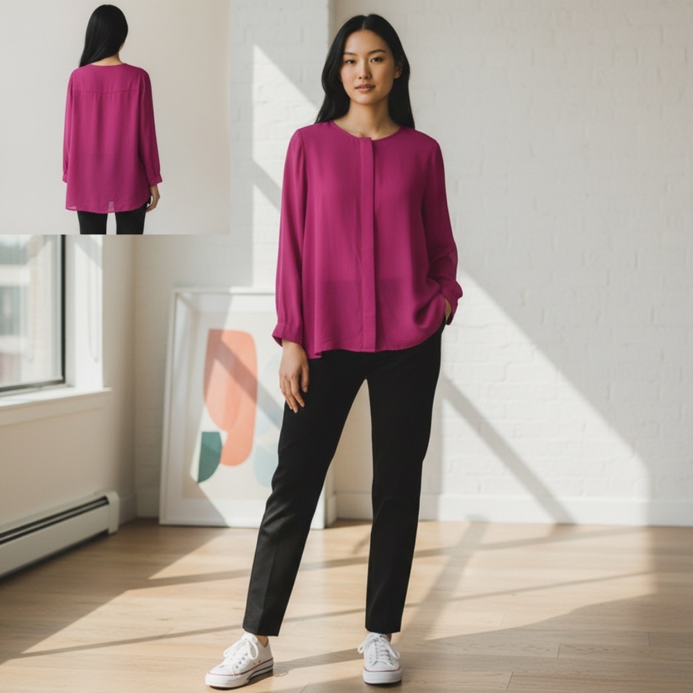 CeCe High Low Buisness Casual Top | SIZE M